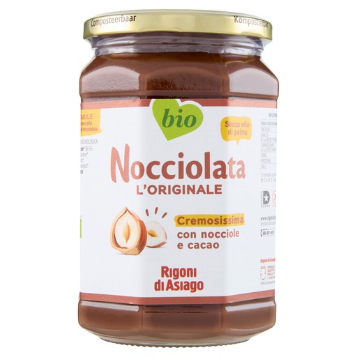 [82-9YZU-BTYP] Haselnusscreme ohne Palmöl "Nocciolata" | 650g | Rigoni di Asiago 