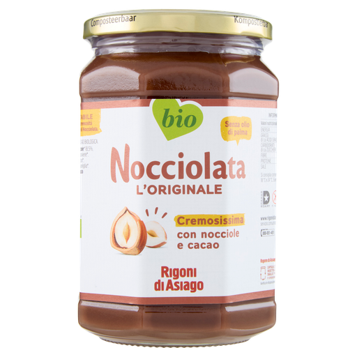 [82-9YZU-BTYP] Haselnusscreme ohne Palmöl "Nocciolata" | 650g | Rigoni di Asiago 